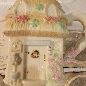 Lenox Irish Blessing Mugs One mug depicts a "Bed and Breakfast / Coffee Shop